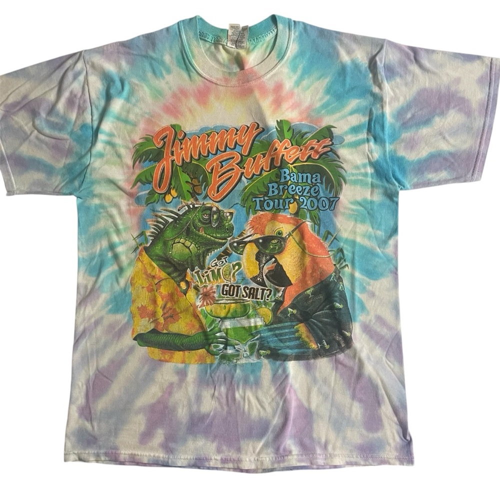 Jimmy Buffet Bahama Breeze Tour 2007 Tie-Dye Graphic T-Shirt Large